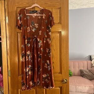 Lulu's Floral Rust Dress
